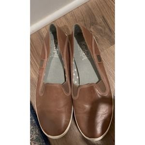 Keds Women's Crashback Leather Fashion Sneaker,Brown, SZ 8 M US